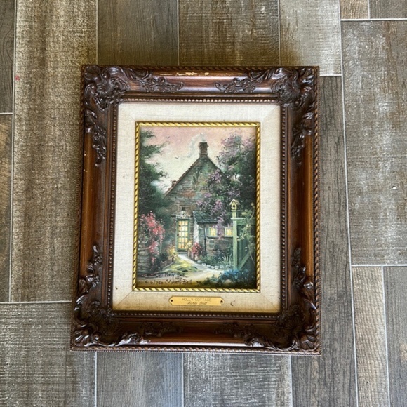 Holly Cottage Marty BELL auténtic original paint 1995 #416/750 8x6 canvas wood - Picture 2 of 8